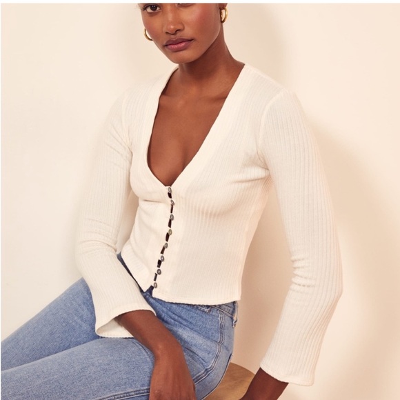 REFORMATION Gellar Top in White size M - Picture 1 of 10